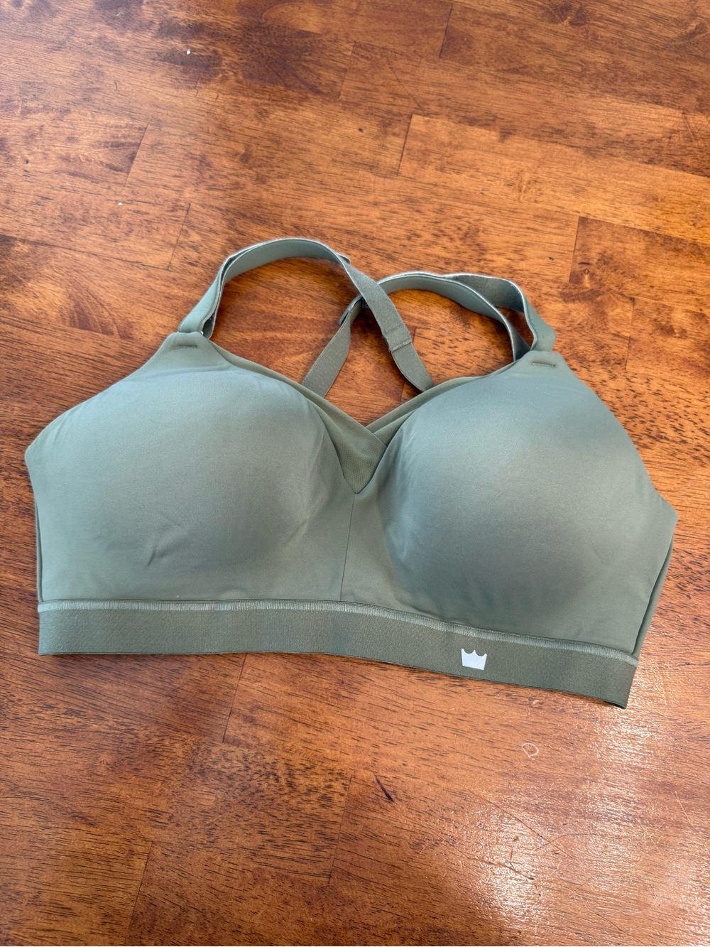 SHEFIT Flex Adjustable Sports Bra Olive Green Size M Medium Crossback